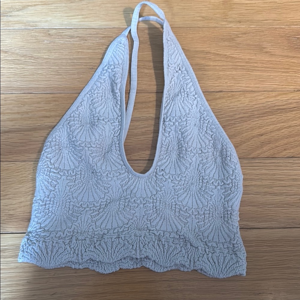 Textured Top in Light Gray